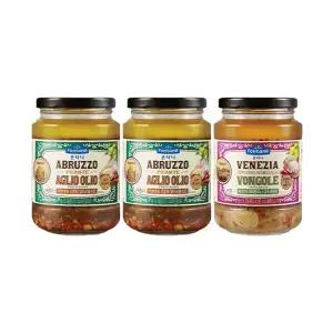 폰타나 아브루초 피칸테 알리오올리오 파스타소스 430g, 2개+베네치아 페페론치노&갈릭 봉골레 파스타소스 430g, 1개