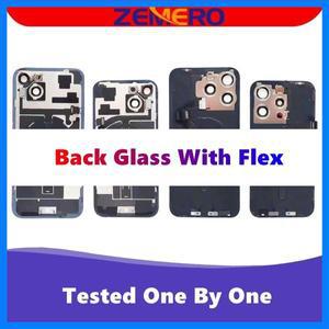 iPhone 14 15 16 Plus Pro Max 후면 도어 배터리 커버(플렉스 케이블 수리 포함)용 교체 후면 유리 하우징