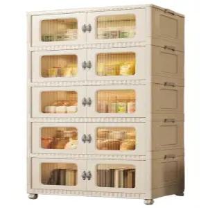 접이식 다용도 수납장 플라스틱 투명 대용량 정리함 폴딩