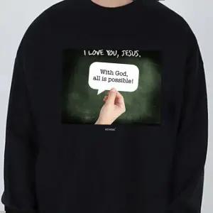 키밍 I LOVE YOU JESUS 교회 수련회 단체티 맨투맨