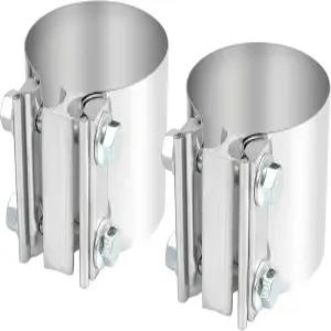 배기 파이프 머플러 컨버터 등을 위한 밴드 클램프 버트 조인트 스테인리스 스틸 2팩 4인치 4인치(2Pc)