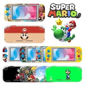 슈퍼 마리오 스위치 만화 PVC 스킨 스티커 닌텐도 스위치 라이트 방진 장식 풀 커버리지 패션 보호 필름
