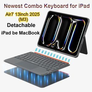 IPad Air 13 11 2025 11th A16 용 Bluetooth 키보드 케이스 Pro 12.9 커버 인치  분리형 무선