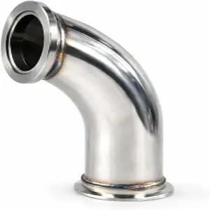 E-모터 V-밴드 플랜지 터보 어댑터 90도 스테인리스 스틸 범용(3 ID)