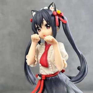 케이온! 고양이 테마 나카노 아즈사 & 히라사와 유이 귀여운 애니메이션 소녀 피규어 모델 장식품 장난감