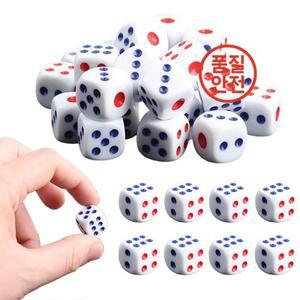 10/20/30/40/100pcs 블루 레드 주사위 10mm 클래식 라운드 D6 게임 포커 바 KTV 퍼즐 엔터테인먼트 TMZ