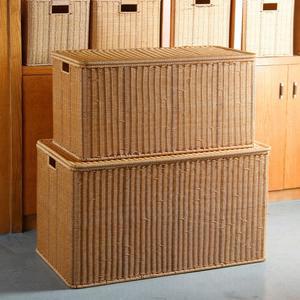 샤크팡 초대형 바스켓 손잡이 수납 보관함 정리함 라탄바구니