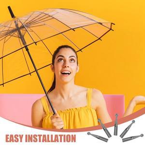 10개입 교체용 우산 꼬리 비즈 금속 끝 캡 접이식 팁 파티오 부품 수리용