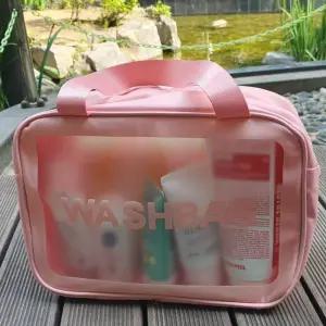 메쉬 방수 트윈 2단 수영가방 핑크 대형 목욕가방 수영가방 수영장가방