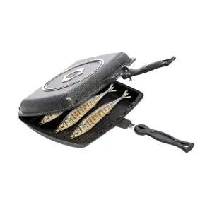 직화구이팬 국산 생선 고기 굽는 양면 사용 마블 코팅 직화 구이 그릴 팬 후라이팬 프라이팬