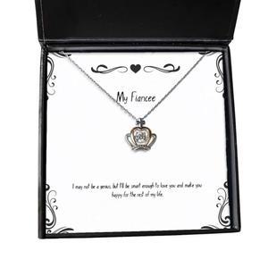 재미있는 약혼자 선물 천재는 아니지만 당신을 사랑하고 만들 만큼 똑똑할 거예요 왕관 펜던트 목걸이 주얼리 아이디어 여성 위한