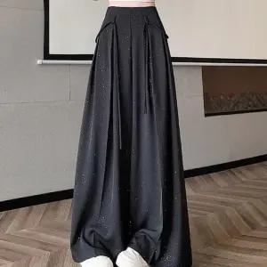 하이웨스트 뒷밴딩 와이드슬랙스 캐주얼 롱팬츠 NF-52