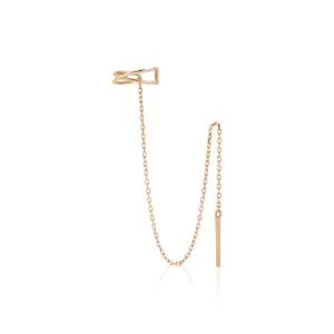 18K 크로스라인 체인 귀찌 이어커프 귀걸이 한쪽 JNE38455