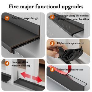 1.1m TPE 방수 자가 접착 스트립 창문 유리문 발코니 슬라이딩  방음 밀폐 홈