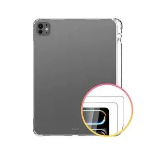 [오너클랜]bns 아이패드 프로 10.5 펜슬수납 젤리 케이스+강화유리 2