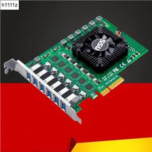카메라 비디오 캡처용 USB 3.0 PCI 익스프레스 어댑터 PCI e-6 포트 USB 3 확장 카드 6 채널 USB3 PCIe x4