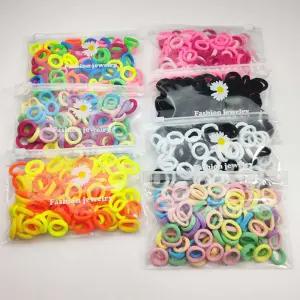 컬러믹스 머리끈 100개세트 고무줄 헤어끈 묶음머리 Sxq3+9kWE