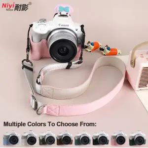 Canon EOS R50 용 카메라 케이스 카메라 커버 보호대 파우치 숄더 스트랩이있는 하프 케이스 가방 하단 오