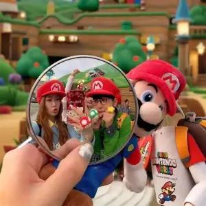 원형 손거울 여행용 볼록 셀카 거울 7.5cm 9.5cm 2개 세트