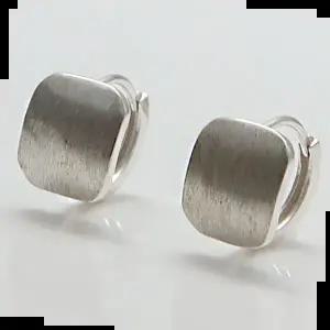 92.5 SILVER 스크래치 링 귀걸이