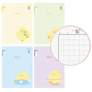 랜덤 10권 국산 무형광 초등 학생 저학년 받아 쓰기 노트 국어 8칸 점선 공책 제본 어린이 한글 글자 쓰기