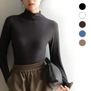 스판 YE79KK19 신축성 좋은 여성 심플 무지 베이직 반목 티셔츠