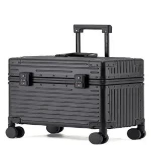 파일럿 캐리어 승무원 알루미늄 메탈 탑오픈 위로열리는 항공용