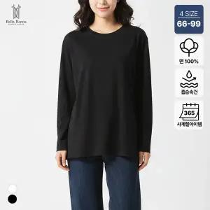 [텐제로](2장이상무배)벨라도나 여성 데일리 무지 긴팔면티셔츠 이너티 2컬러 66-99 BLDN2601TL(U)