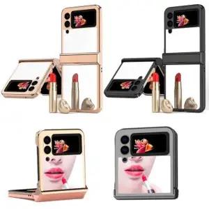 유니블링 갤럭시 z플립3 강화유리 미러 힌지보호 범퍼 케이스