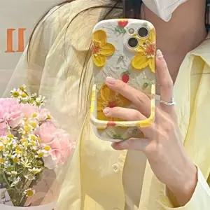 유니블링 아이폰 13 12 11 x xr xs 플라워 입체 거치대 케이스