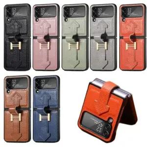 유니블링 갤럭시z플립4 길이조절 스트랩 밴드 범퍼 가죽케이스