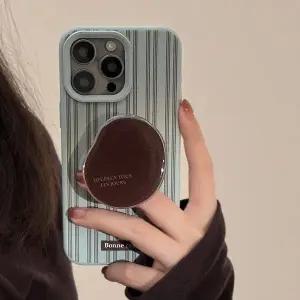 유니블링 아이폰 16 15 14 13 12 감성 줄무늬 스마트톡 케이스