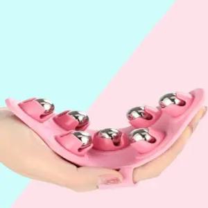 손등 밴드 고정식 마사지볼 어깨 종아리 뒷목 림프 지압 롤러 롤링 안마볼 핸디