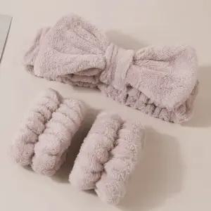 귀엽고 깜찍한 부드러운 세안 헤어 손목 밴드 세트 샤워용품 세안용품