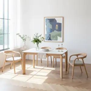 내구성좋은 세라믹 4인 원목식탁+의자4개세트 TR6013R (착불)