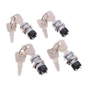 19MM 파워락 2801 엘리베이터 잠금 키 스위치 전자 기지국 단일 풀 이중 (열쇠 2개 포함)