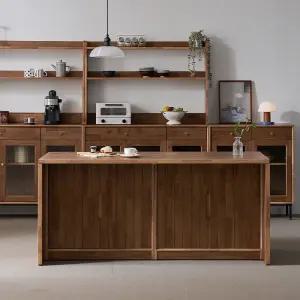 헤이즐 원목 아일랜드 식탁 테이블 홈바 조리대 수납장 1650x600 GM524