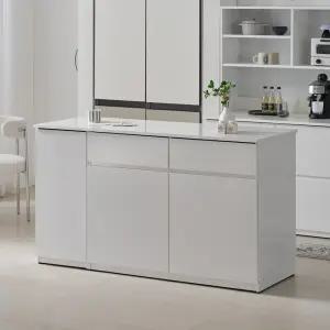 시오 E0 키높은 이지수납 광파오븐 아일랜드 홈바 식탁 렌지대 수납장 1600X60