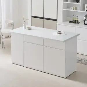 시오 E0 키높은 이지수납 광파오븐 인조대리석 아일랜드 홈바 식탁 렌지대