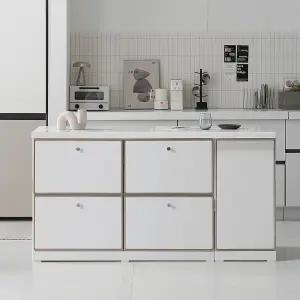 루넬 미드센츄리 E0 인조대리석 폭깊은 광파오븐 수납 아일랜드 홈바 식탁 1