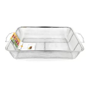 사각 양수 10메쉬 바구니 (왕대)스테인리스채망 스텐채 채망 채반 야채 과일 다용도 도채 조리도구