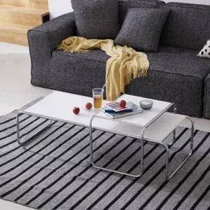 [베스트리빙] 모던 미드센츄리 크롬 소파테이블 2종세트