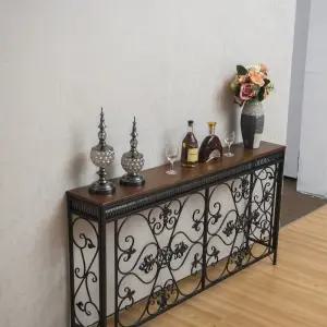 테이블 콘솔 선반 벽 엔틱 사이드 철제