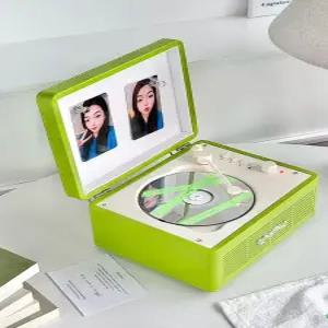 왓플러스 턴테이블 Whatplus C300 무선블루투스 CD플레이어 워트플라스