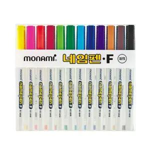 모나미 네임펜 12색 세트 KC 인증 칼라 유성펜 마카