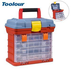툴러 휴대용 공구 보관함 낚시 도구 부품 다중 트레이가 칸막이 소형 정리함 또는 있는 공예품을 수공구 위한