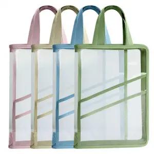 투명 가방 다용도 손잡이 보조가방 1 078 책 a 학원 파일 학생 초등 가방 보조