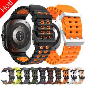 삼성 갤럭시 워치용 오리지널 실리콘 스트랩, 울트라 47mm 해양 스포츠 워치 밴드 팔찌, 액세서리