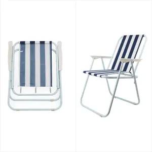 야외용 접이식 팔걸이 등받이 의자 캠핑 낚시 테라스