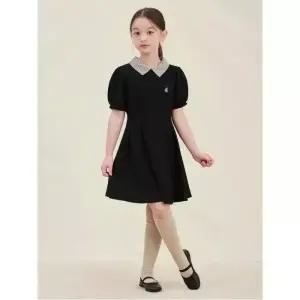 [국내백화점] 빈폴 키즈 원피스 체크 칼라 포인트 저지 블랙 신학기코디 퀄리티보장